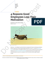 4 Reasons Good Employees Lose Their Motivation - HBR