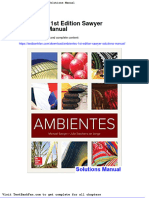 Ambientes 1st Edition Sawyer Solutions Manual