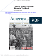America A Concise History Volume 1 6th Edition Henretta Test Bank