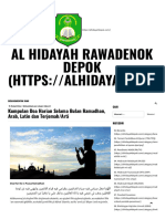 Kumpulan Doa Harian Selama Bulan Ramadhan, Arab, Latin Dan Terjemah - Arti - Al Hidayah Rawadenok Depok