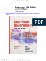 American Government 14th Edition Ansolabehere Test Bank