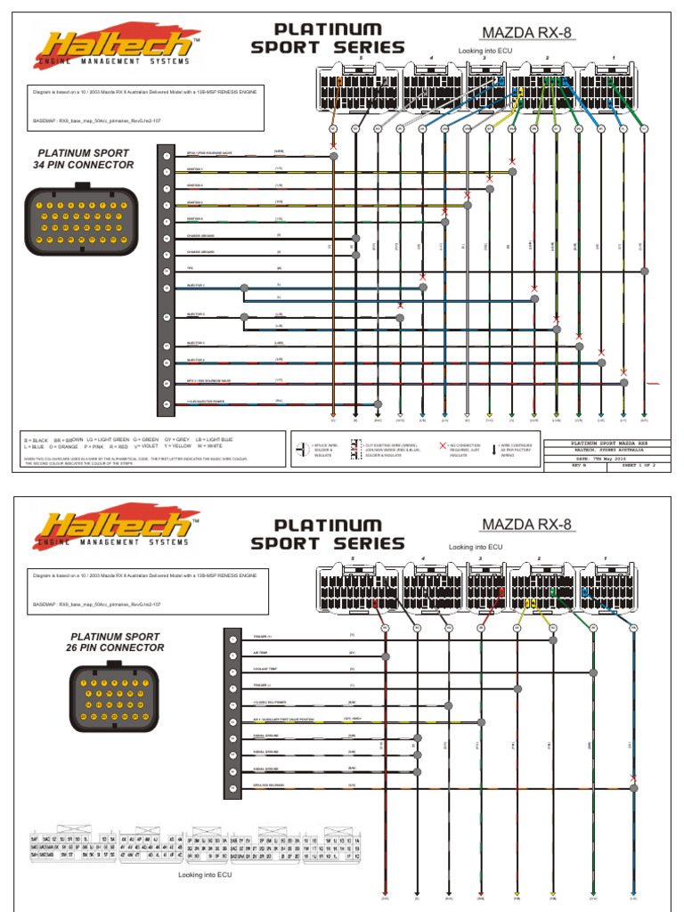 Mazda - RX8 - Sport - WITH Apv Wiring | PDF | Electrical Wiring | Motor