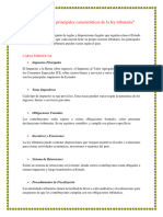 Cuáles Son Las Principales Características de La Ley Tributaria