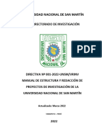 Directiva Manual e Informes de Proyectos de Investigación 1