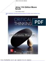 Critical Thinking 11th Edition Moore Solutions Manual