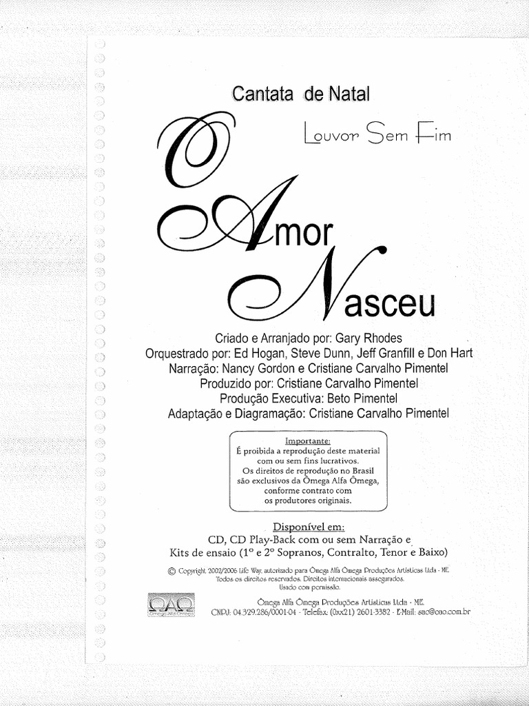 Pdfcoffeecom - Cantata de Natal o Amor Nasceupdf 3 - 231202 - 113505 | PDF