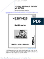 Gehl Skid Loader 4525 4625 Service Parts Manual 907263