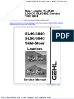 Gehl Skid Steer Loader Sl4640 Sl4840e Sl5640e Sl6640e Service Manual 917002 2004