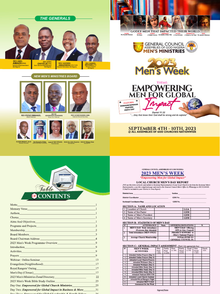 2023 Men's Week Program Overview | PDF | Christian New Religious ...