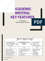 Academic Essay Writing Key Features 2016