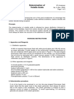 Determination of Volatile Acids - IFU Analyses