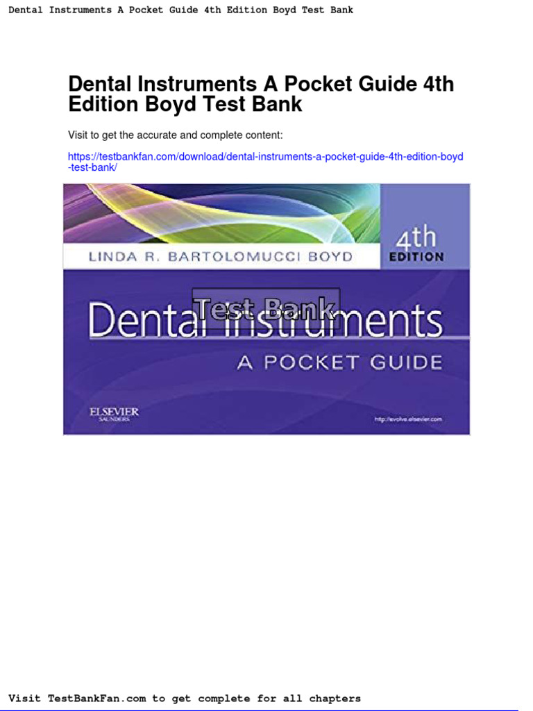 Dental Instruments A Pocket Guide 4th Edition Boyd Test Bank Download