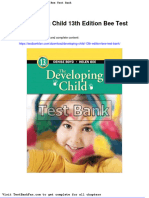 Developing Child 13th Edition Bee Test Bank