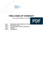FINA Code of Conduct