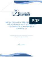 Instructivo de Transición Al Plan Modular Ug 2022