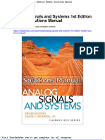 Analog Signals and Systems 1st Edition Kudeki Solutions Manual