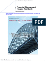 Analysis For Financial Management 10th Edition Higgins Test Bank