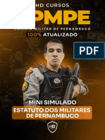 Mini Simulado Estatuto Dos Militares de Pernambuco 03 Pmpe HD Cursos