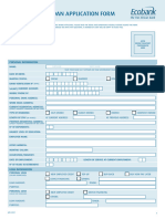 Salary Backed Loan Application Form: Ddmmyyyy