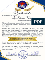 Invitación para Ceremonia de Graduación Elegante Azul y Dorado
