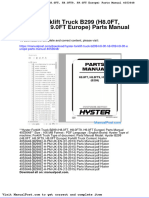 Hyster Forklift Truck b299 h8 0ft h8 0ft9 h9 0ft Europe Parts Manual 4053648