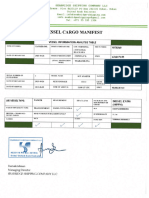 Vessel Cargo Manifest EN590