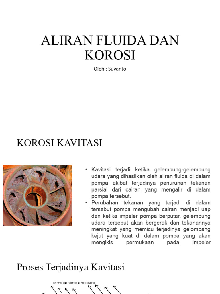 Kavitasi dan Korosi pada Pompa Fluida | PDF