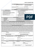 Move-In Clearance Form - TRAG 2023