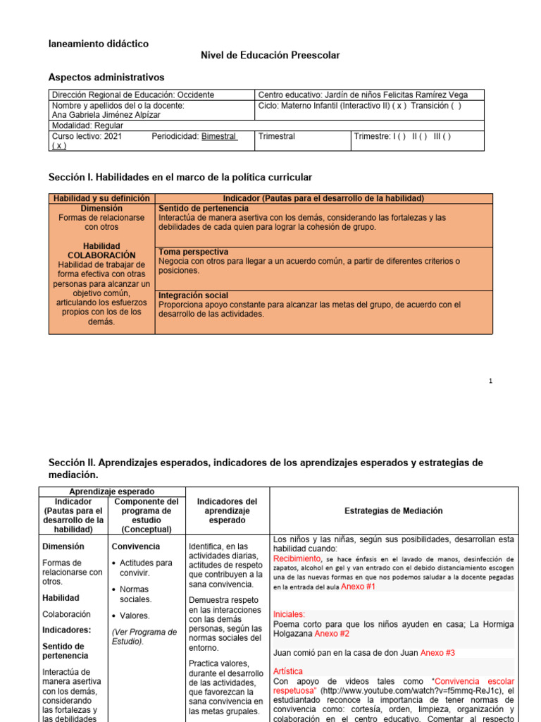 Estrategias para la convivencia escolar | PDF | Educación de la primera ...