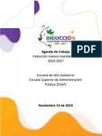 Agenda Proceso de Inducción Nuevos Mandatarios