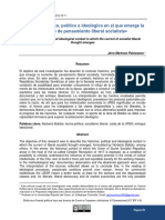 Contexto Histórico, Político e Ideológico en El Que Emerge La Corriente de Pensamiento Liberal Socialista