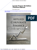 Applied Corporate Finance 4th Edition Damodaran Solutions Manual