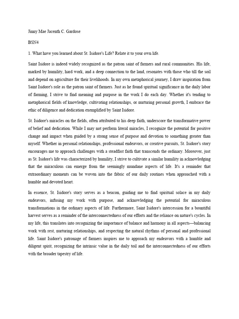 St. Isidore PDF Humility Saint