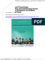Applied Social Psychology Understanding and Addressing Social and Practical Problems 3rd Edition Gruman Test Bank