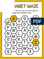 Alphabet Honeycomb Maze English Worksheet