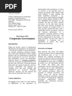 Syllabus Corporate Governance