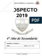 Prospecto 4º Sec 2019