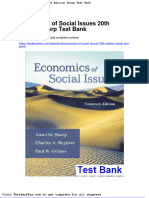 Economics of Social Issues 20th Edition Sharp Test Bank