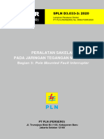 SPLN D3.033!3!2020 Pole Mounted Fault Interrupter