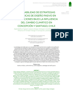 Aplicabilidad de Estrategias Genéricas de Diseño Pasivo en Edificaciones Bajo La Influencia Del Cambio Climático en Concepción Y Santiago, Chile