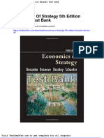 Economics of Strategy 5th Edition Besanko Test Bank