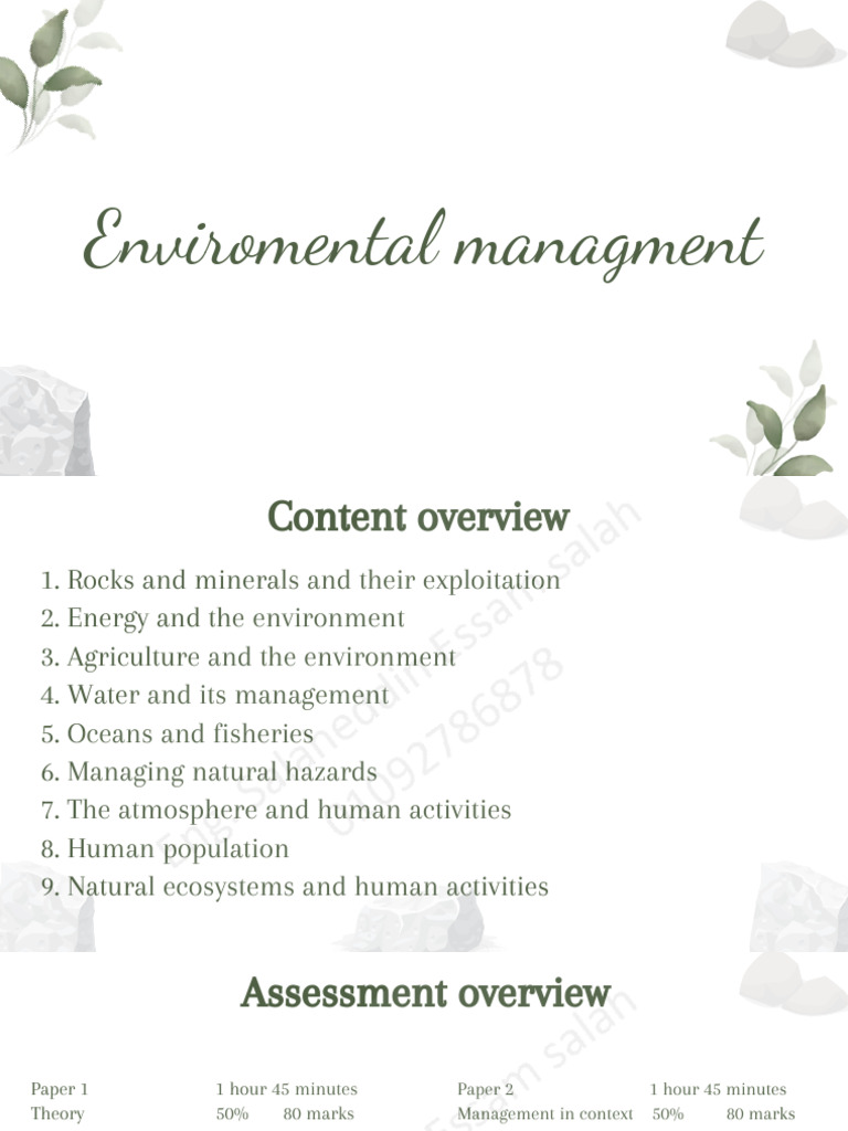 Environmental Management Overview Guide | PDF | Rock (Geology) | Mining