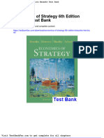 Economics of Strategy 6th Edition Besanko Test Bank