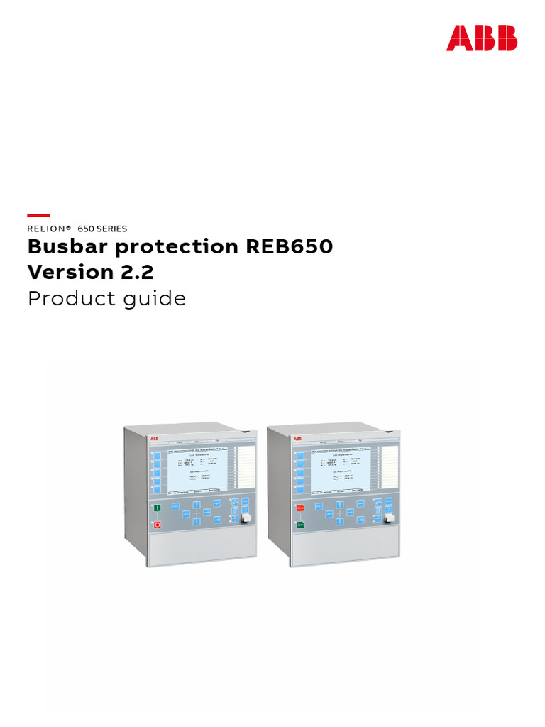 Busbar Protection REB650 Version 2.2 | PDF | Electrical Impedance ...