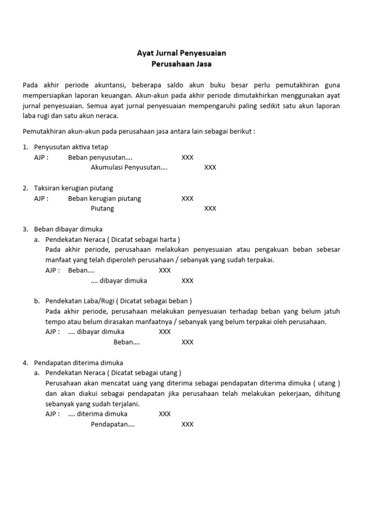Ayat Jurnal Penyesuaian | PDF