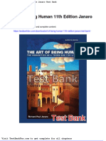 Art of Being Human 11th Edition Janaro Test Bank