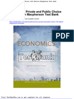 Economics Private and Public Choice 14th Edition Macpherson Test Bank