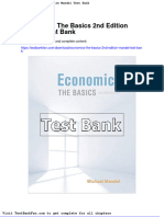 Economics The Basics 2nd Edition Mandel Test Bank