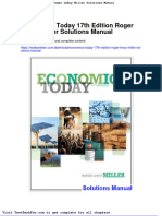 Economics Today 17th Edition Roger Leroy Miller Solutions Manual