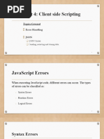 Unit 4 - JavaScript (Error Handling & JSON)